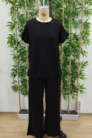 Women's Short Sleeve Crew Neck Viscose Two Thread Blouse And Pants Double Set - Brand: Janes - Women's Clothing Wholesale - Globality Store