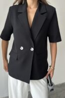 WholesaleShort Sleeve Blazer Jacket - Brand: Elisa - Women's Clothing Wholesale - Globality Store