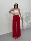 Pleated Palazzo Pants - Brand: Juste - Women's Clothing Wholesale - Globality Store