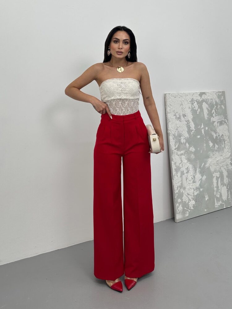Pleated Palazzo Pants