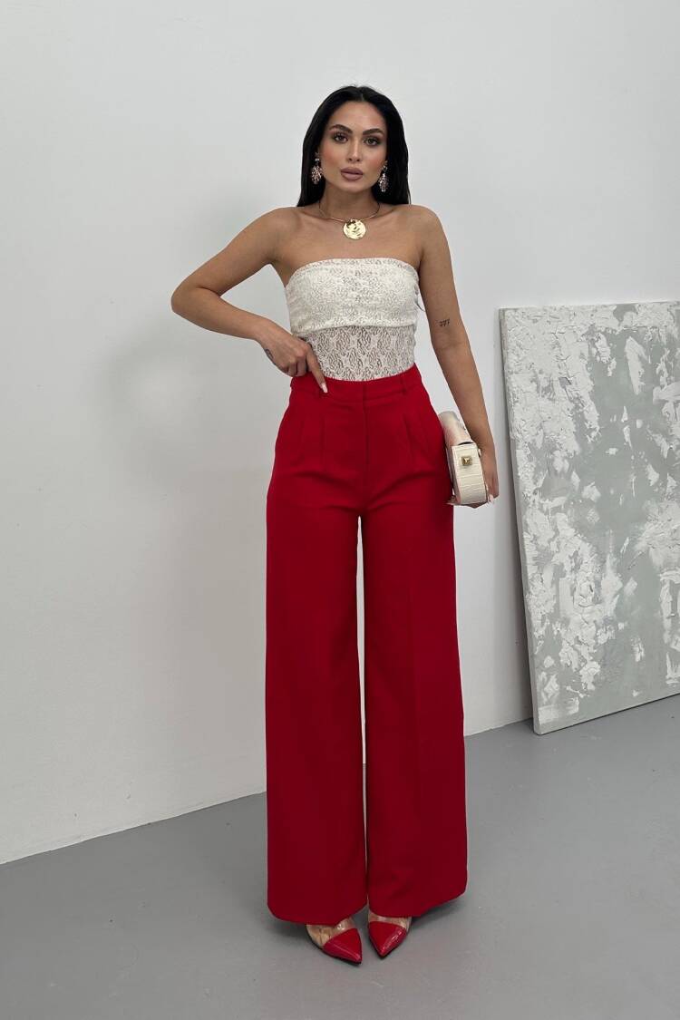 Pleated Palazzo Pants