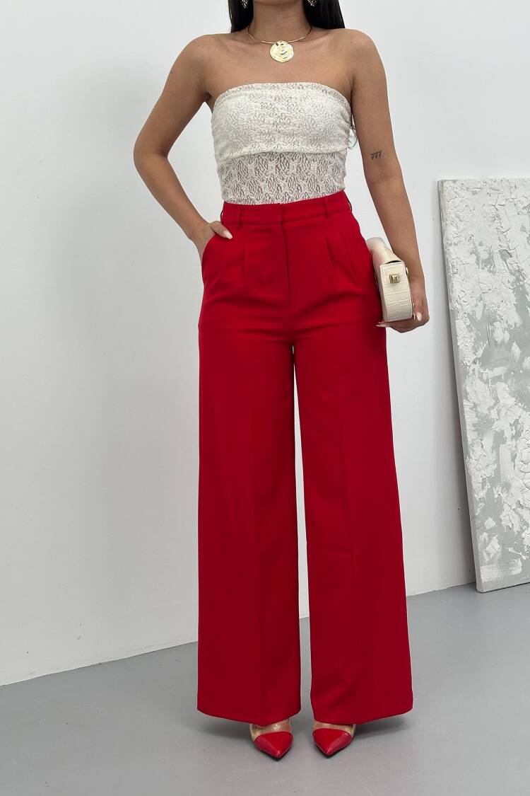Pleated Palazzo Pants