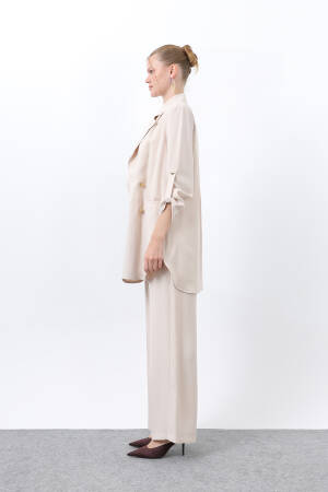 Women's Button Detailed Pants Blazer Jacket Suit - Brand: Puane - Women's Clothing Wholesale - Globality Store