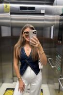 Women's Denim Vest - Brand: Fiori - Women's Clothing Wholesale - Globality Store