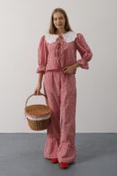 Lace Collar Square Pattern Suit - Brand: Reyon - Women's Clothing Wholesale - Globality Store