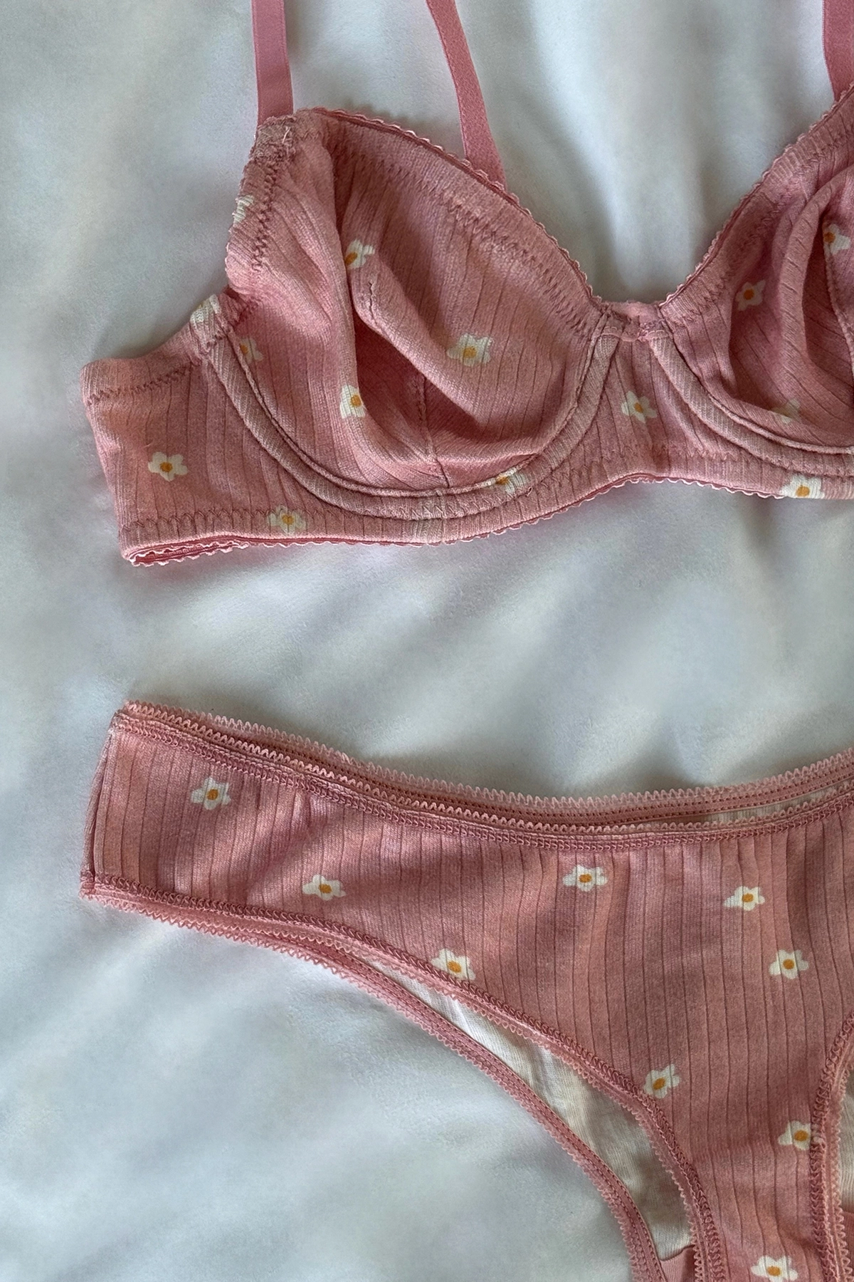 Powder Flower Pattern Underwear