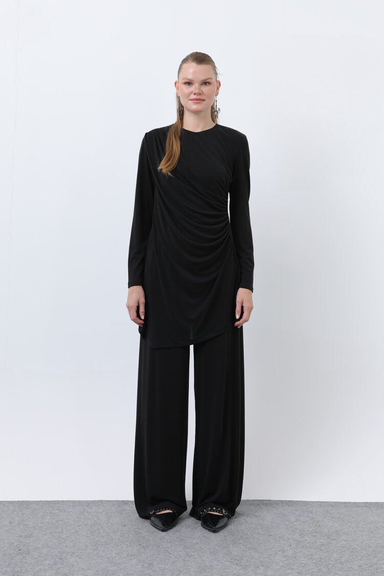 Women's Drape Detailed Trousers Suit