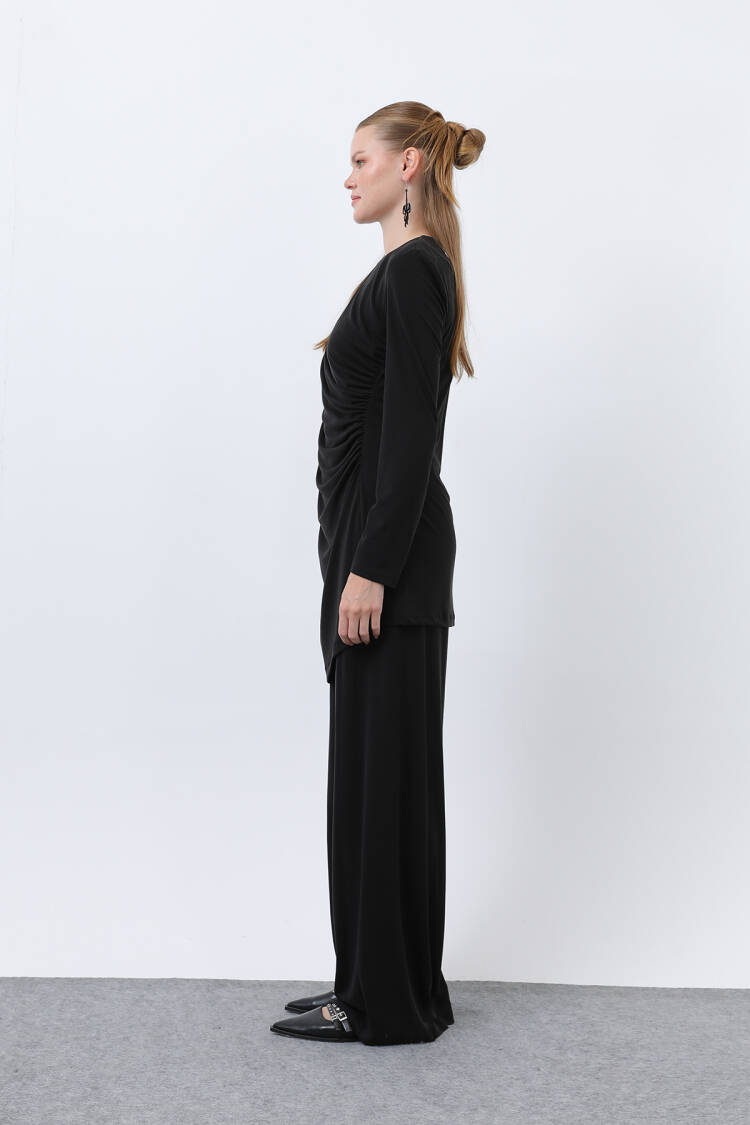 Women's Drape Detailed Trousers Suit