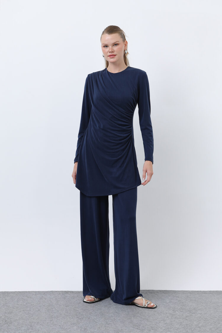 Women's Drape Detailed Trousers Suit - Brand: Puane - Women's Clothing Wholesale - Globality Store