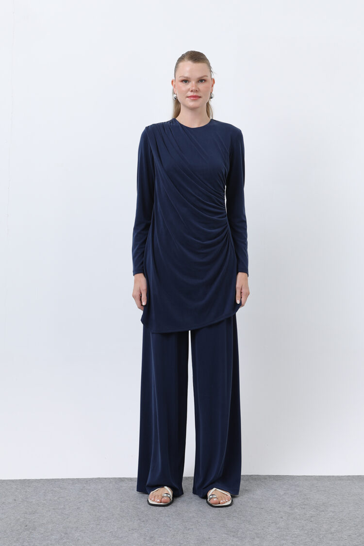Women's Drape Detailed Trousers Suit
