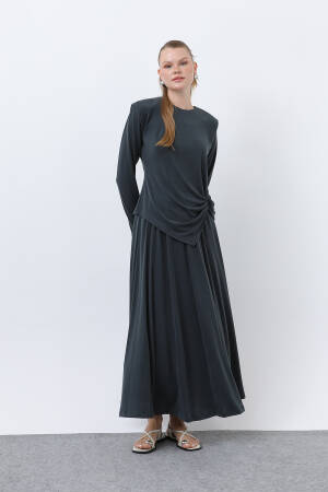 Women's Front Knotted Wadding Detailed Skirt Suit - Brand: Puane - Women's Clothing Wholesale - Globality Store
