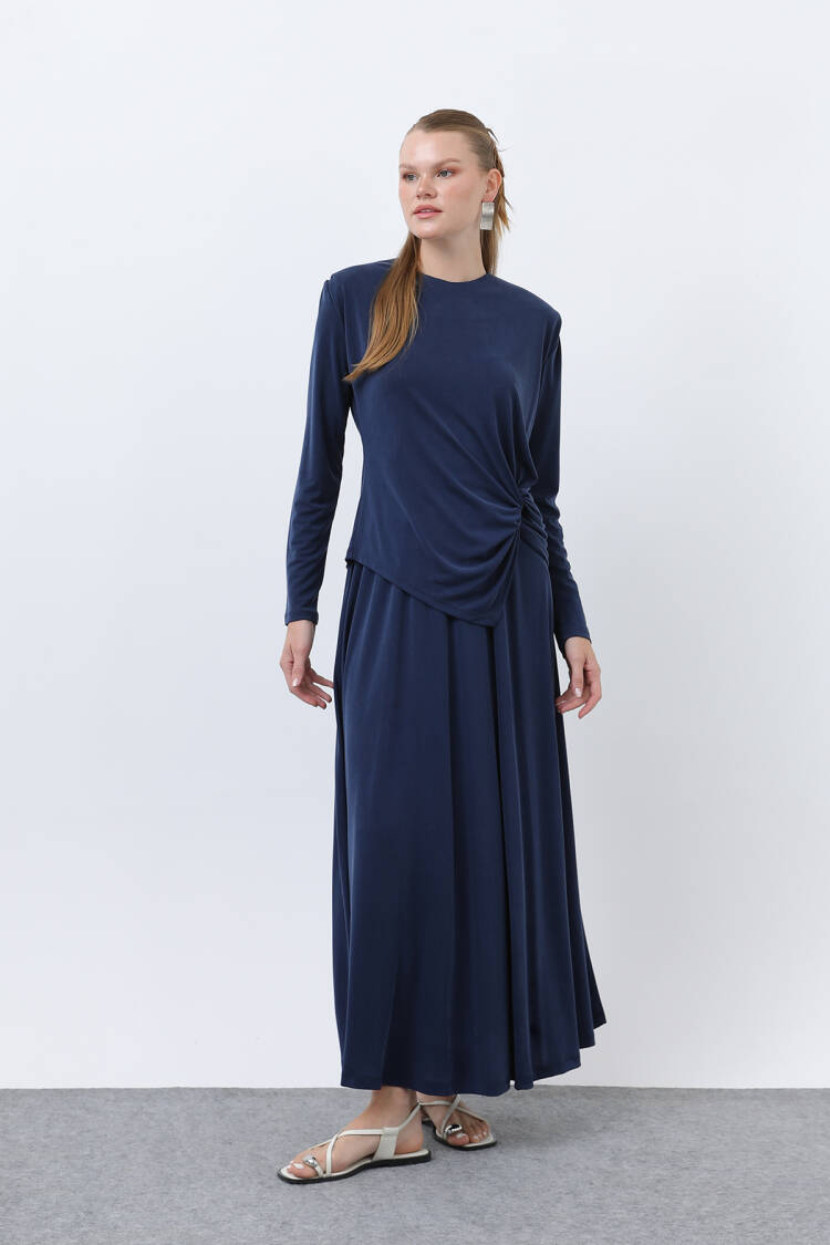 Women's Front Knotted Wadding Detailed Skirt Suit - Brand: Puane - Women's Clothing Wholesale - Globality Store