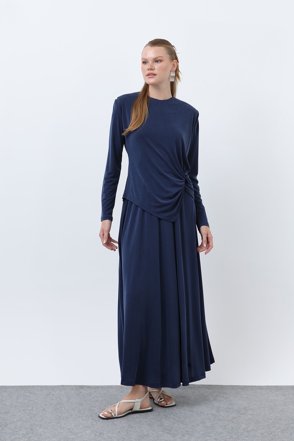Women's Front Knotted Wadding Detailed Skirt Suit - Brand: Puane - Women's Clothing Wholesale - Globality Store
