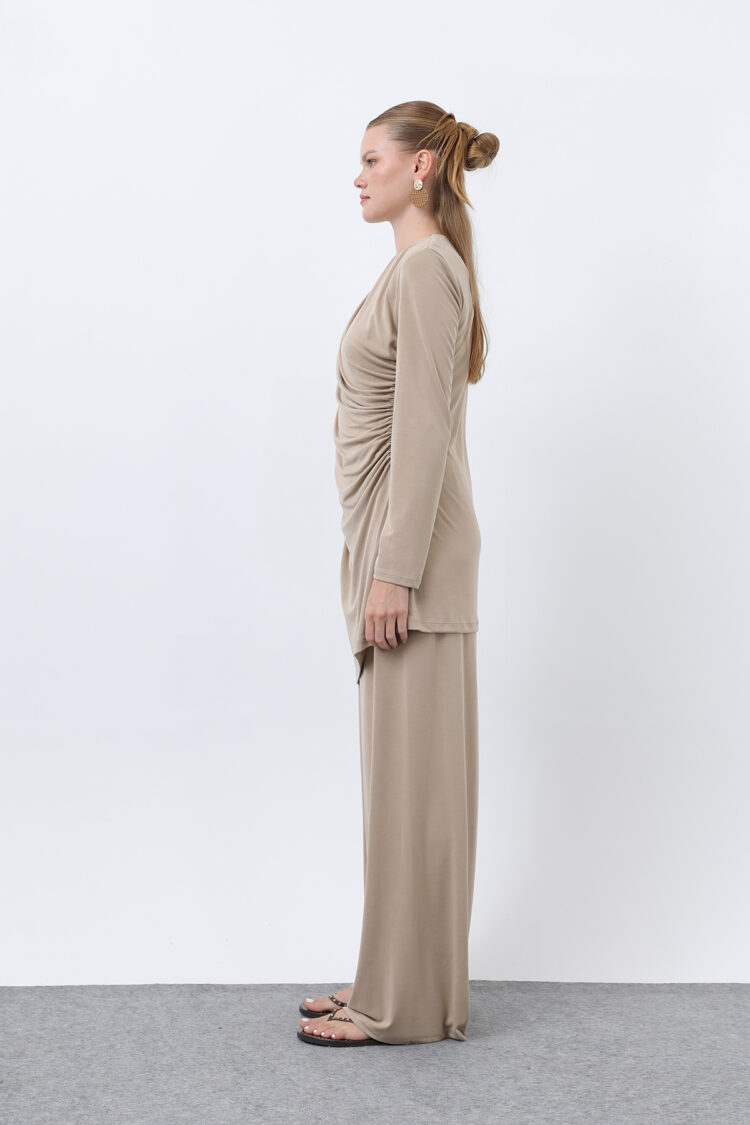 Women's Drape Detailed Trousers Suit