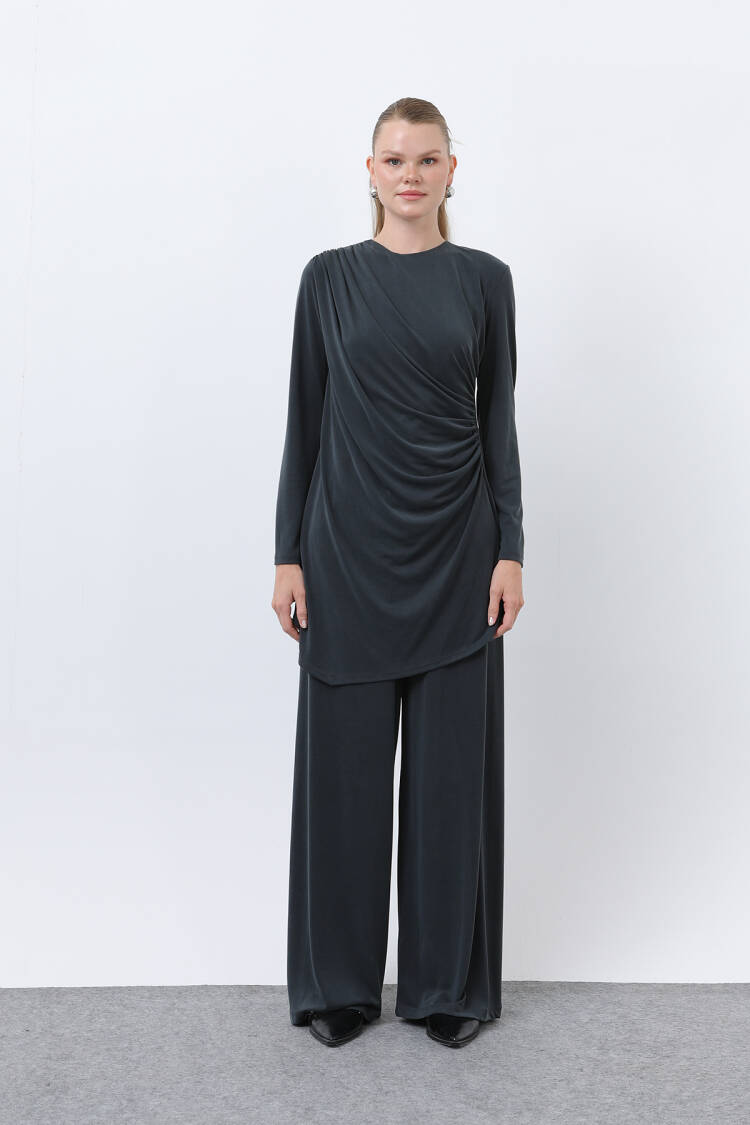 Women's Drape Detailed Trousers Suit