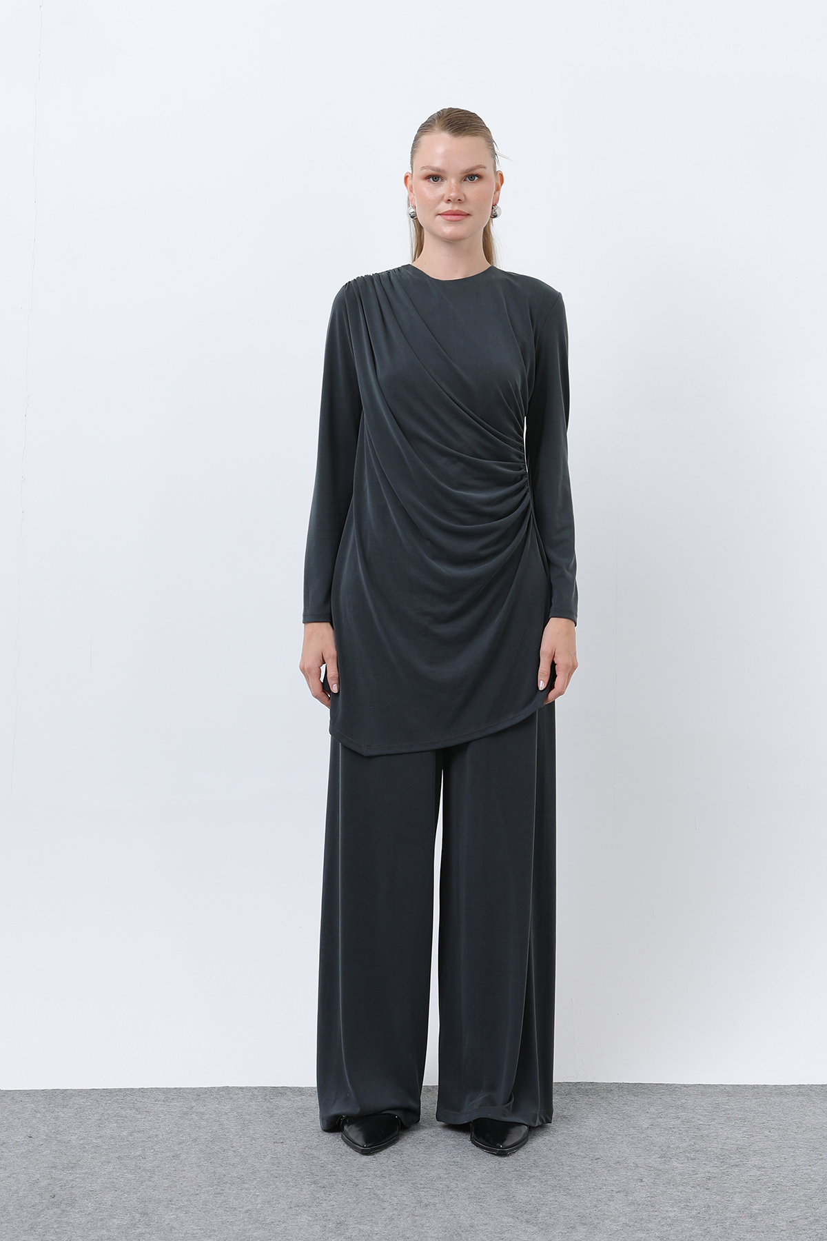 Women's Drape Detailed Trousers Suit