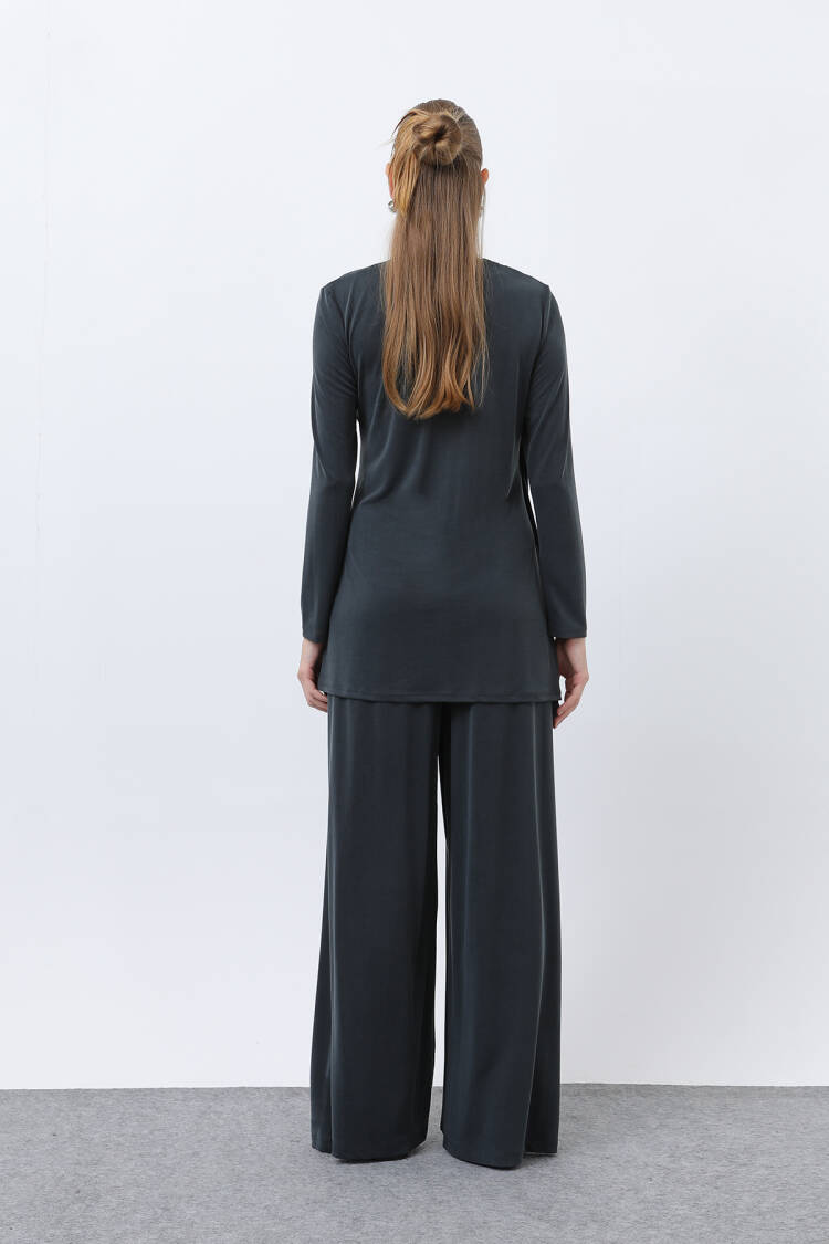 Women's Drape Detailed Trousers Suit