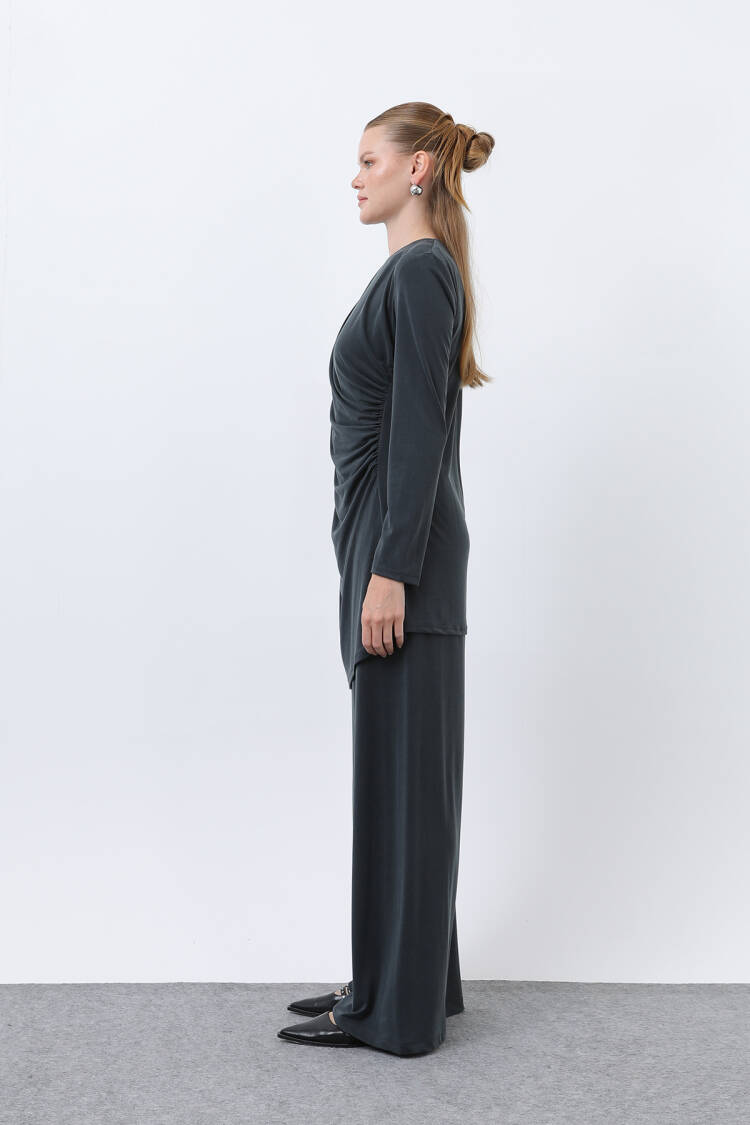 Women's Drape Detailed Trousers Suit