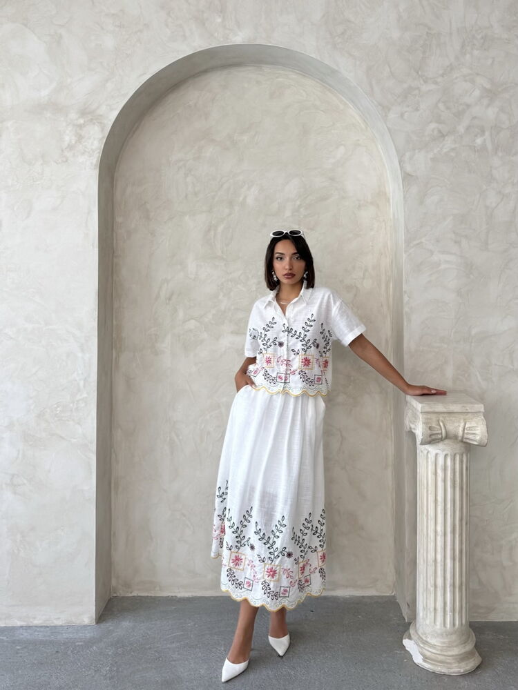Embroidered Shirt - Yellow Dsn2