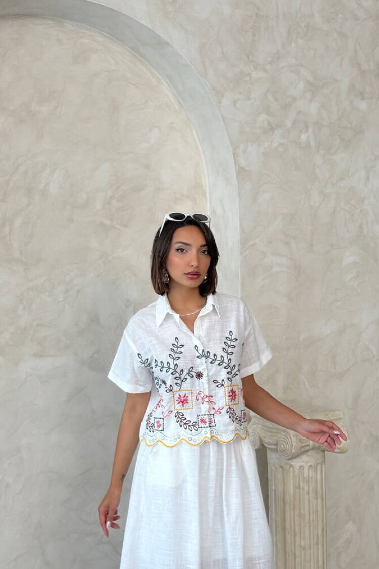 Embroidered Shirt - Yellow Dsn2