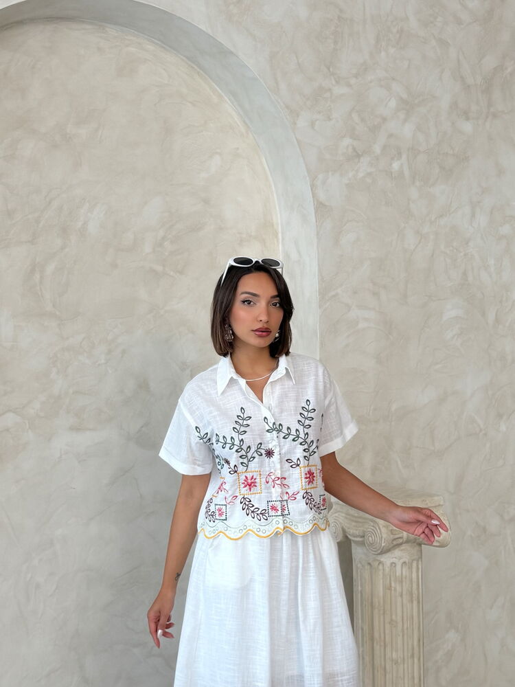Embroidered Shirt - Yellow Dsn2