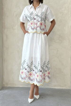 Embroidered Skirt - Yellow Dsn2 - Brand: Topshow - Women's Clothing Wholesale - Globality Store