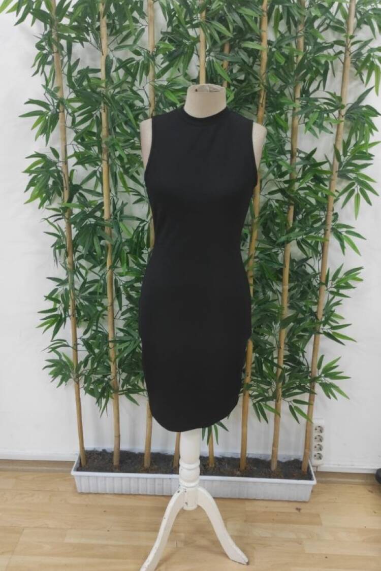 Women's Off Shoulder Crew Neck Janjan Crepe Dress
