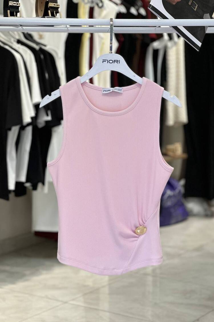 Slim Fit Sleeveless Blouse With Cap Sleeves - Brand: Fiori - Women's Clothing Wholesale - Globality Store