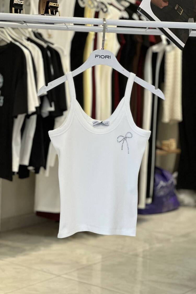 White Casual Cute Blouse Sleeveless Slim Fit - Brand: Fiori - Women's Clothing Wholesale - Globality Store