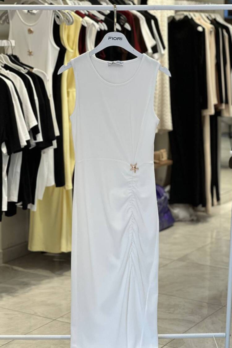 White Sexy Elegant Formal Casual Dress - Brand: Fiori - Women's Clothing Wholesale - Globality Store