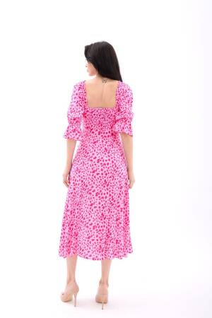 Fit And Flare Dress With Ruffle 3/4 Sleeves - Brand: Fame - Women's Clothing Wholesale - Globality Store
