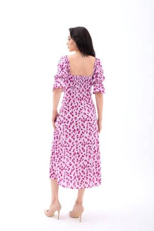 Fit And Flare Dress With Leopard Print - Brand: Fame - Women's Clothing Wholesale - Globality Store