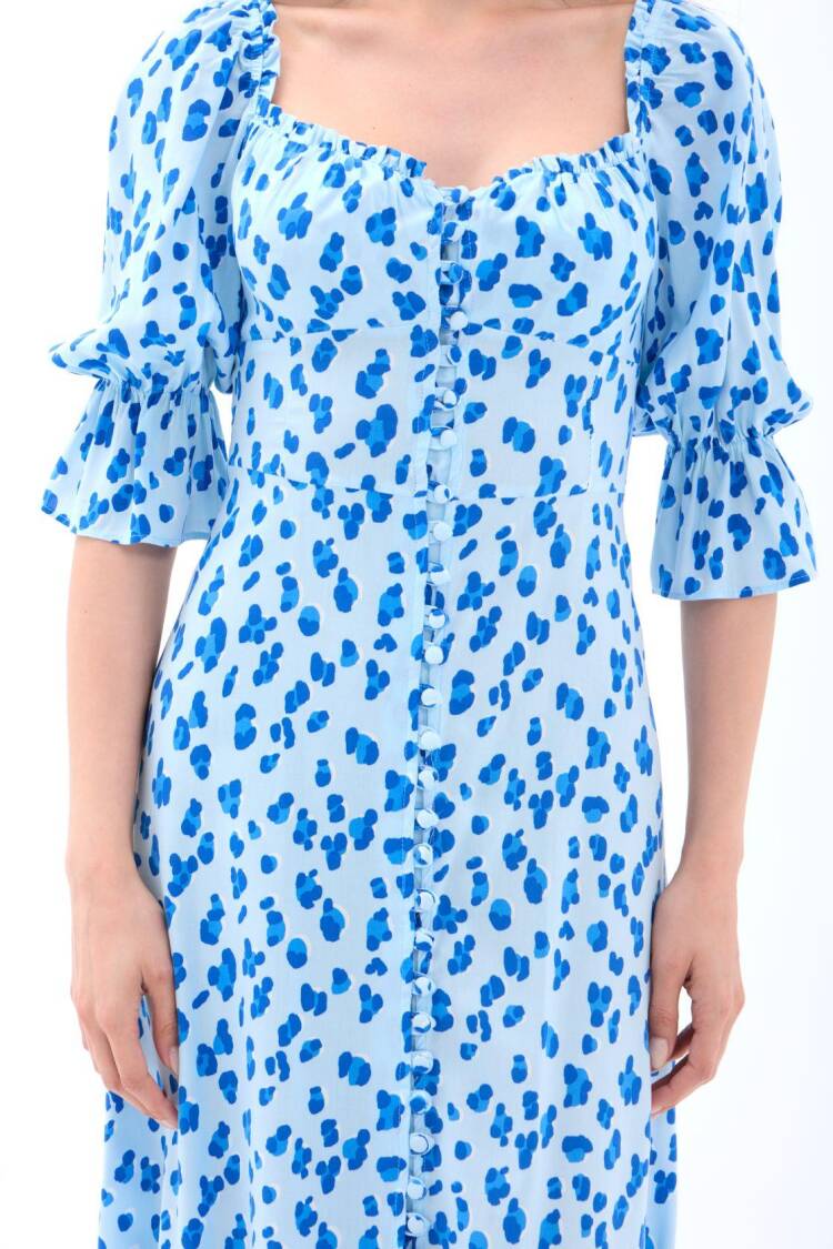 Fit And Flare Dress With Animal Print
