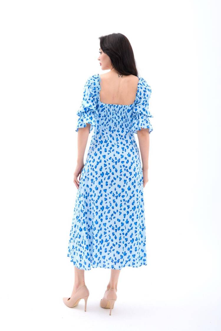 Fit And Flare Dress With Animal Print