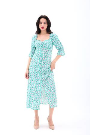 Mix Color Fit And Flare Dress - Brand: Fame - Women's Clothing Wholesale - Globality Store