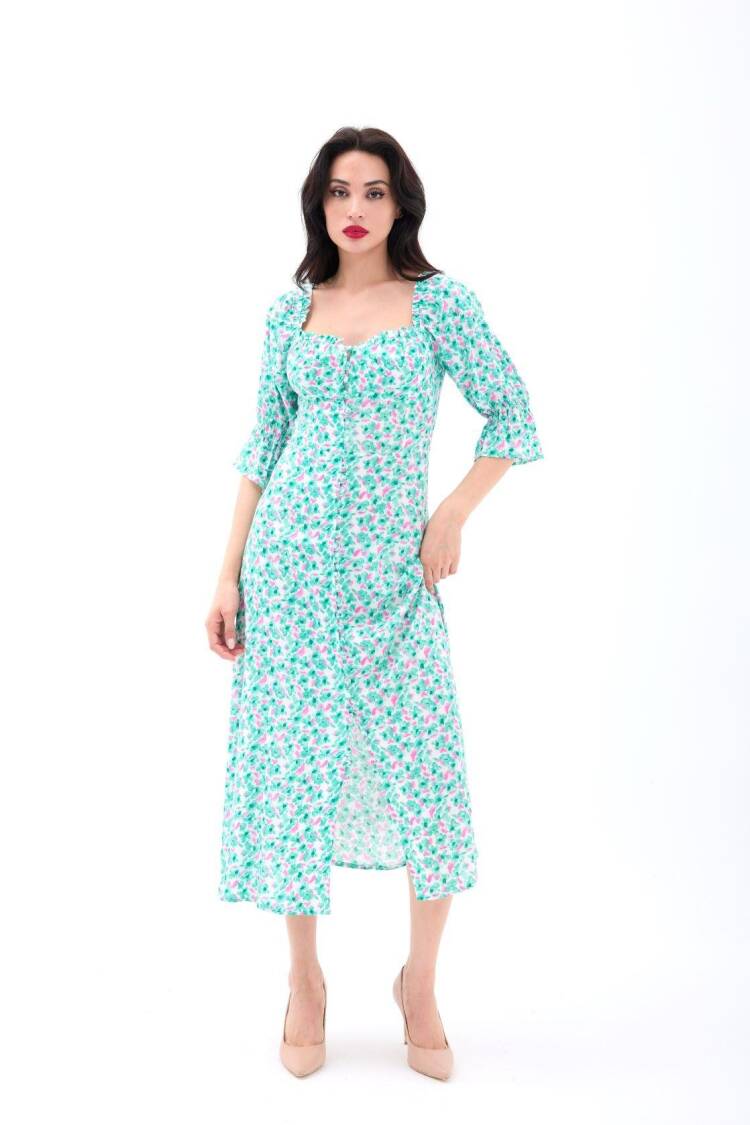 Mix Color Fit And Flare Dress - Brand: Fame - Women's Clothing Wholesale - Globality Store
