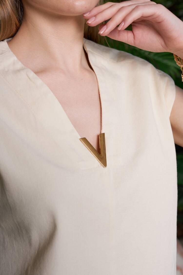 Beige Casual Elegant Modest Blouse