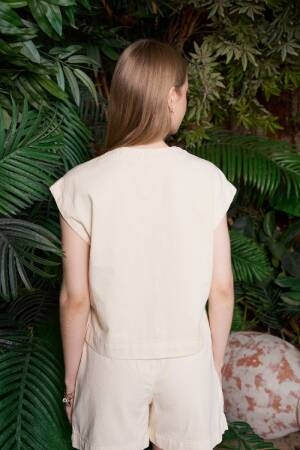 Beige Casual Elegant Modest Blouse - Brand: XLove - Women's Clothing Wholesale - Globality Store