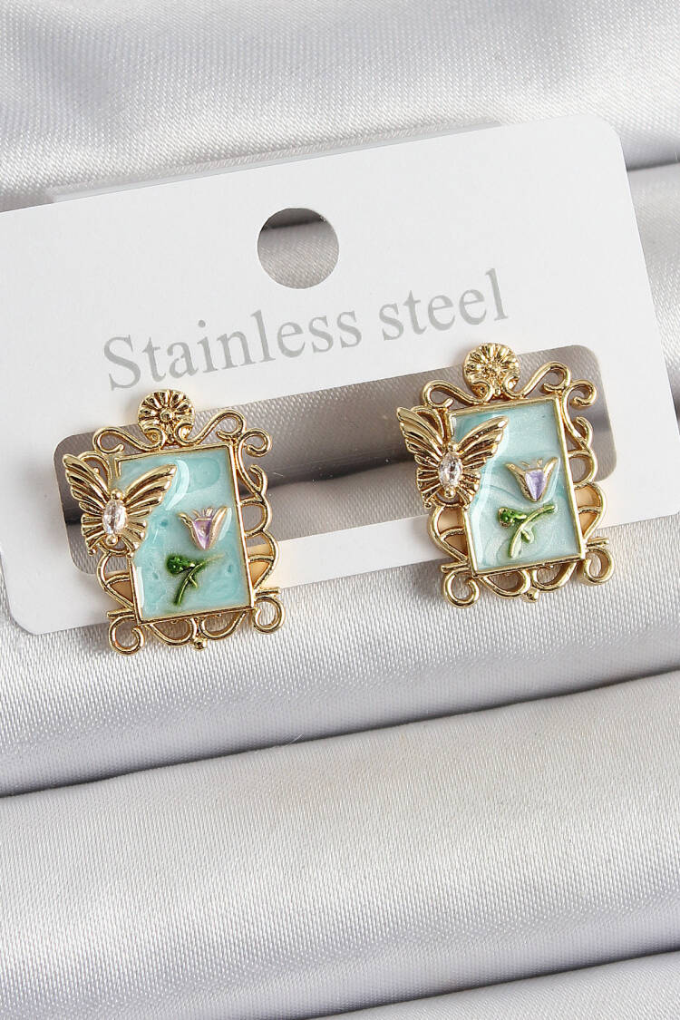 Elegant Gold Butterfly Earring - Brand: Ebijuteri - Women's Clothing Wholesale - Globality Store