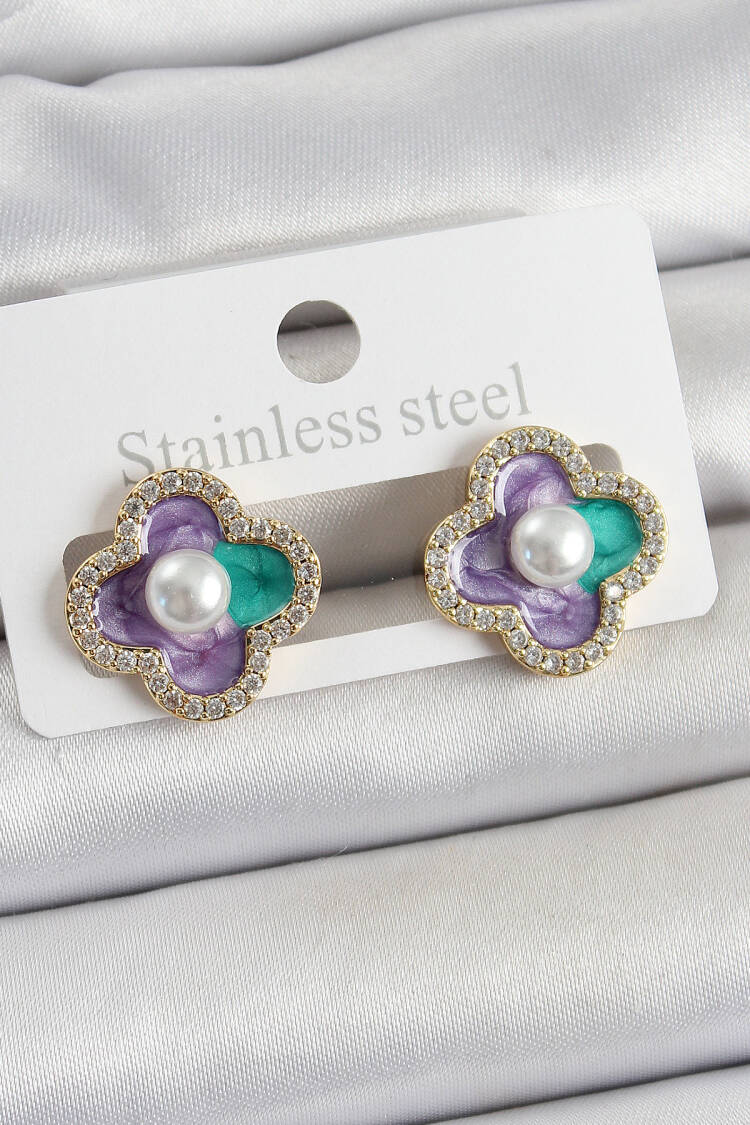 Purple Elegant Earring - Brand: Ebijuteri - Women's Clothing Wholesale - Globality Store