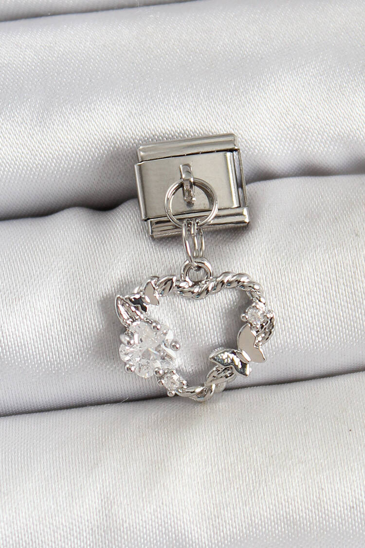 Silver Elegant Bracelet With Heart Pattern - Brand: Ebijuteri - Women's Clothing Wholesale - Globality Store