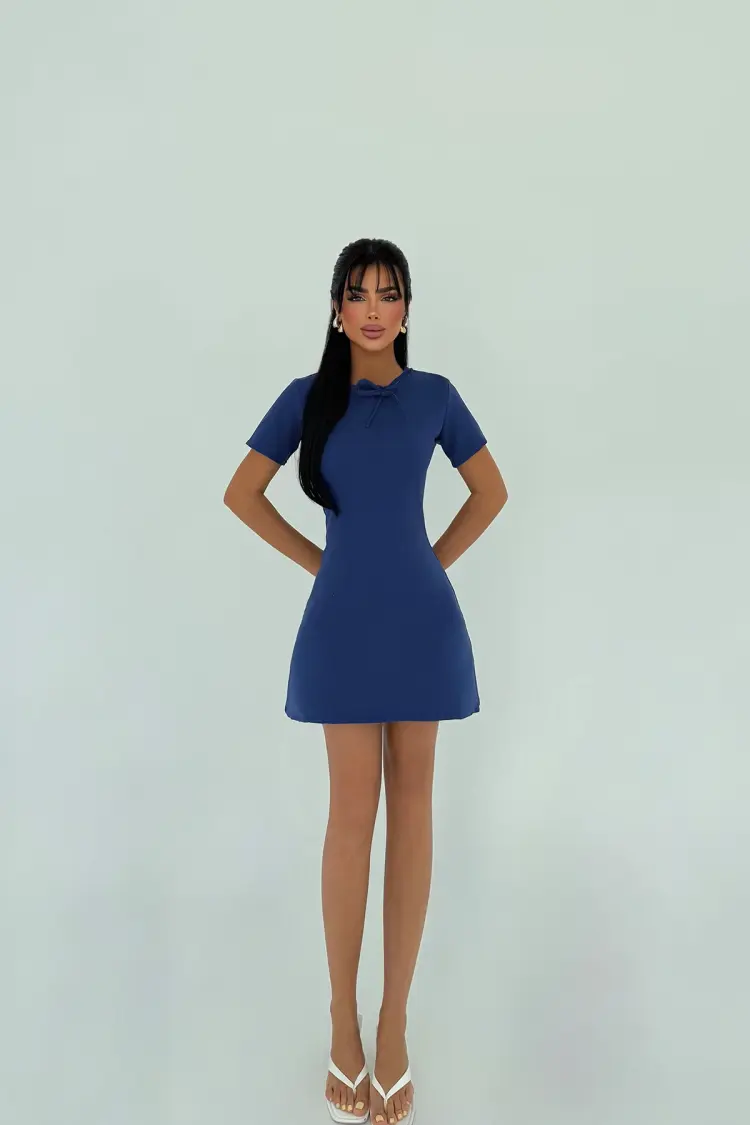 NavyFit And Flare Mini Dress