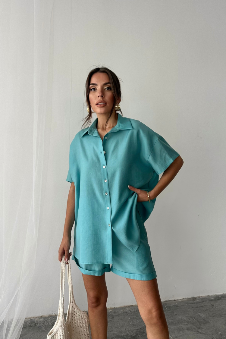 Blue Casual Streetwear Set