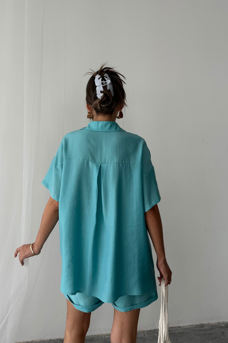 Blue Casual Streetwear Set