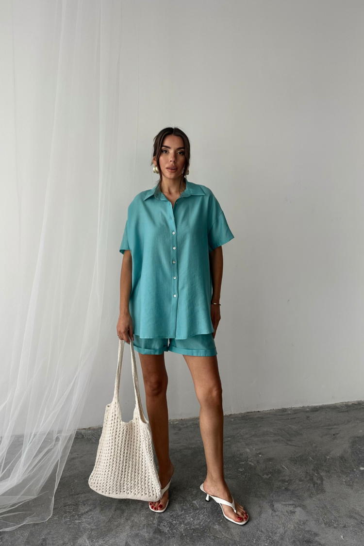Blue Casual Streetwear Set