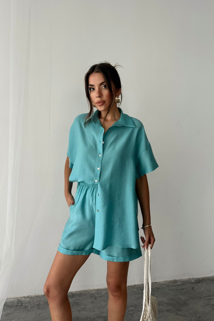 Blue Casual Streetwear Set