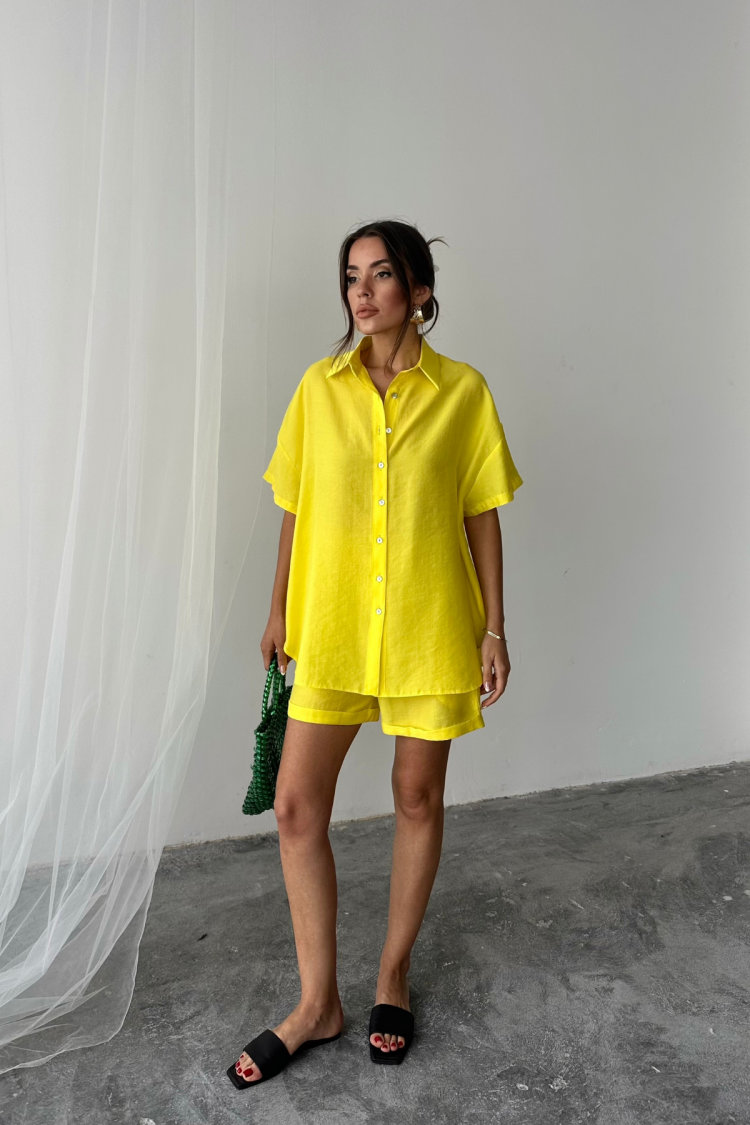 Casual Streetwear Set With Paper Bag Shorts - Brand: Ello - Women's Clothing Wholesale - Globality Store