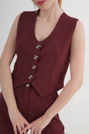 Claret Red Elegant Set - Brand: Lustrin - Women's Clothing Wholesale - Globality Store