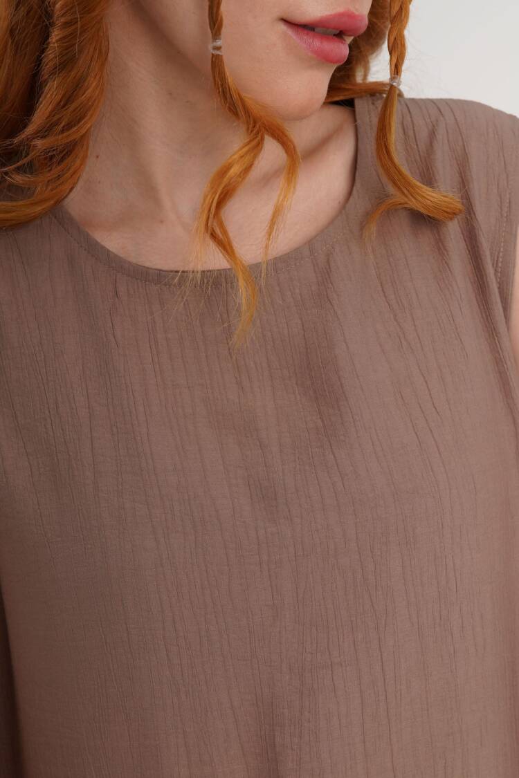 Brown Modest Elegant Shift Dress