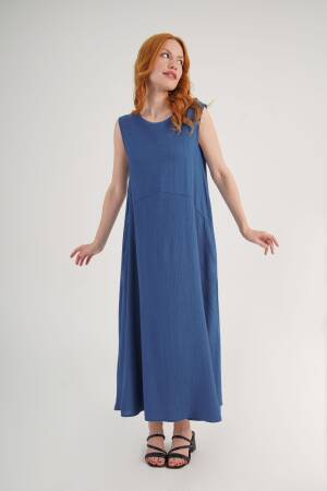 A-Line Maxi Dress With Cap Sleeves - Brand: Lustrin - Women's Clothing Wholesale - Globality Store